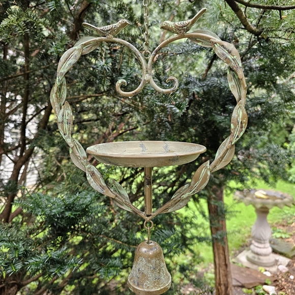Decorative Metal Birdfeeder Bell Chime - Picture 4 of 12